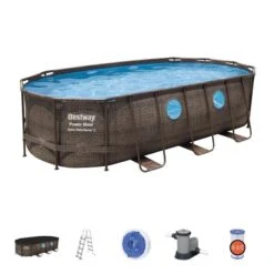 549 X 274 X 122 Cm Bestway Power Steel Swim Vista Rotin Ovale Piscine Ensemble -Bestway 549 x 274 x 122 cm bestway power steel swim vista rotin ovale piscine ensemble 2