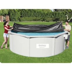 Bestway Bâche 4 Saisons Pour Hydrium Steel Wall Pool Ronde - Ø 3.66 M -Bestway bache 4 saisons pour hydrium steel wall pool ronde o 366 m 3