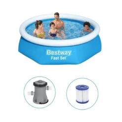Bestway - Fast Set - Piscine Gonflable - 244x61 Cm - Ronde