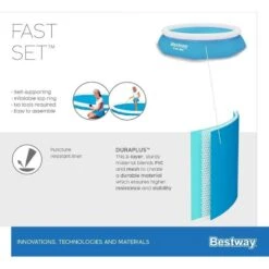 Bestway - Fast Set - Piscine Gonflable - 244x61 Cm - Ronde -Bestway bestway fast set piscine gonflable 244x61 cm ronde 6