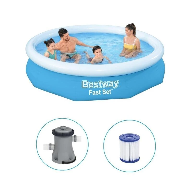 Bestway - Fast Set - Piscine Gonflable - 305x66 Cm - Ronde 1 Bestway - Fast Set - Piscine Gonflable - 305x66 Cm - Ronde