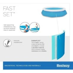 Bestway - Fast Set - Piscine Gonflable - 305x76 Cm - Ronde 13 Bestway - Fast Set - Piscine Gonflable - 305x76 Cm - Ronde -Bestway bestway fast set piscine gonflable 305x76 cm ronde 6