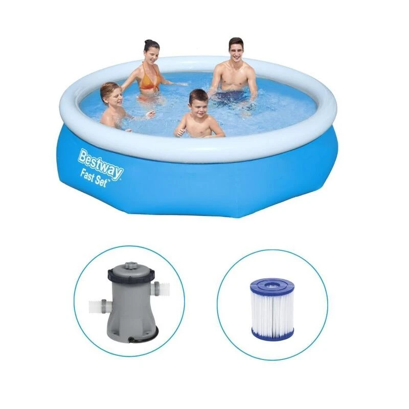 Bestway - Fast Set - Piscine Gonflable - 305x76 Cm - Ronde 1 Bestway - Fast Set - Piscine Gonflable - 305x76 Cm - Ronde