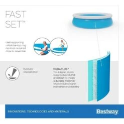 Bestway - Fast Set - Piscine Gonflable - 366x76 Cm - Ronde 13 Bestway - Fast Set - Piscine Gonflable - 366x76 Cm - Ronde -Bestway bestway fast set piscine gonflable 366x76 cm ronde 6