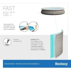 Bestway - Fast Set - Piscine Gonflable - 396x84 Cm - Ronde -Bestway bestway fast set piscine gonflable 396x84 cm ronde 6