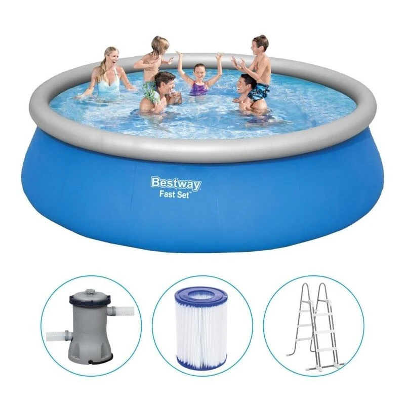 Bestway - Fast Set - Piscine Gonflable - 457x122 Cm - Ronde 1 Bestway - Fast Set - Piscine Gonflable - 457x122 Cm - Ronde