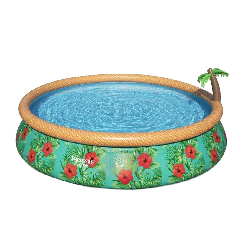 Bestway - Fast Set - Piscine Gonflable - 457x84 Cm - Impression Du Paradis 3 Bestway - Fast Set - Piscine Gonflable - 457x84 Cm - Impression Du Paradis – Image 3