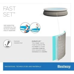 Bestway - Fast Set - Piscine Gonflable - 457x84 Cm - Ronde -Bestway bestway fast set piscine gonflable 457x84 cm ronde 6