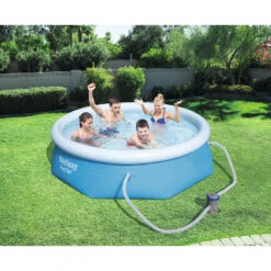 Bestway Fast Set Piscine + Pompe Filtre 244 Cm -Bestway bestway fast set piscine pompe filtre 244 cm 4