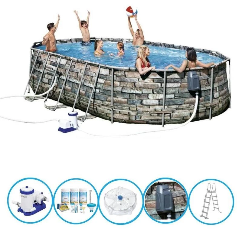Bestway Piscine Power Steel Swim Vista - Forfait Piscine - 610x366x122 Cm 1 Bestway Piscine Power Steel Swim Vista - Forfait Piscine - 610x366x122 Cm