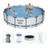 Bestway - Steel Pro MAX - Piscine Tubulaire - 457x107 Cm - Ronde