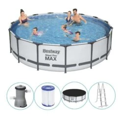 Bestway - Steel Pro MAX - Piscine Tubulaire - 457x107 Cm - Ronde