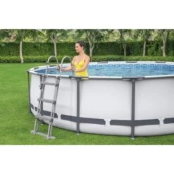Bestway - Steel Pro MAX - Piscine Tubulaire - 457x107 Cm - Ronde -Bestway bestway steel pro max piscine tubulaire 457x107 cm ronde 6