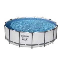 Bestway - Steel Pro MAX - Piscine Tubulaire - 457x122 Cm - Ronde -Bestway bestway steel pro max piscine tubulaire 457x122 cm ronde 2