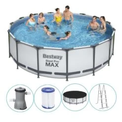 Bestway - Steel Pro MAX - Piscine Tubulaire - 457x122 Cm - Ronde
