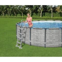 Bestway - Steel Pro MAX - Piscine Tubulaire - 488x122 Cm - Imprimé Pierre -Bestway bestway steel pro max piscine tubulaire 488x122 cm imprime pierre 6