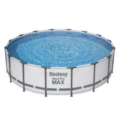 Bestway - Steel Pro MAX - Piscine Tubulaire - 488x122 Cm - Ronde -Bestway bestway steel pro max piscine tubulaire 488x122 cm ronde 2