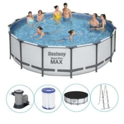 Bestway - Steel Pro MAX - Piscine Tubulaire - 488x122 Cm - Ronde