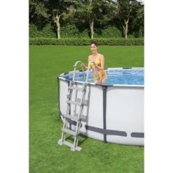 Bestway - Steel Pro MAX - Piscine Tubulaire - 488x122 Cm - Ronde -Bestway bestway steel pro max piscine tubulaire 488x122 cm ronde 6