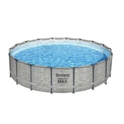 Bestway - Steel Pro MAX - Piscine Tubulaire - 549x122 Cm - Imprimé Pierre -Bestway bestway steel pro max piscine tubulaire 549x122 cm imprime pierre 2