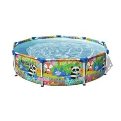 Bestway - Steel Pro - Piscine Tubulaire - 274x66 Cm - Imprimé Animal - Ronde -Bestway bestway steel pro piscine tubulaire 274x66 cm imprime animal ronde 2
