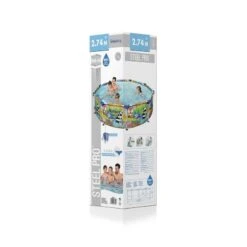 Bestway - Steel Pro - Piscine Tubulaire - 274x66 Cm - Imprimé Animal - Ronde -Bestway bestway steel pro piscine tubulaire 274x66 cm imprime animal ronde 3
