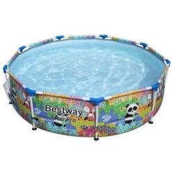 Bestway - Steel Pro - Piscine Tubulaire - 274x66 Cm - Imprimé Animal - Ronde -Bestway bestway steel pro piscine tubulaire 274x66 cm imprime animal ronde 4