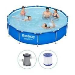 Bestway - Steel Pro - Piscine Tubulaire - 366x76 Cm - Ronde