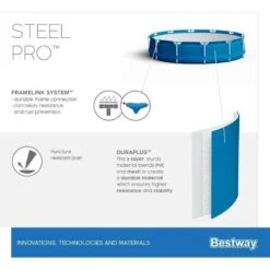 Bestway - Steel Pro - Piscine Tubulaire - 366x76 Cm - Ronde -Bestway bestway steel pro piscine tubulaire 366x76 cm ronde 6