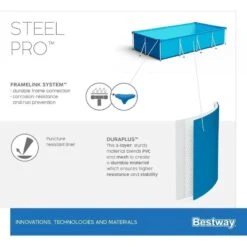 Bestway - Steel Pro - Piscine Tubulaire - 400x211x81 Cm - Rectangulaire -Bestway bestway steel pro piscine tubulaire 400x211x81 cm rectangulaire 4