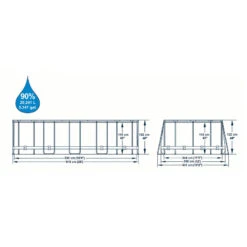 Piscine Bestway POWER STEEL FRAME 610x366x122cm -Bestway piscine bestway power steel frame 610x366x122cm 3