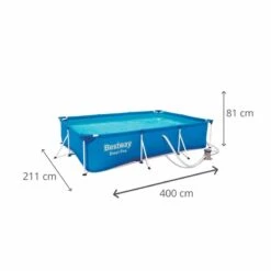 Piscine Bestway SPLASH FRAME POOL400x211x81cm Cartouche -Bestway piscine bestway splash frame pool400x211x81cm cartouche 3