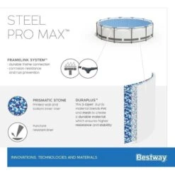 Piscine Bestway Steel Pro Max + Pompe à Filtre 305 Cm -Bestway piscine bestway steel pro max pompe a filtre 305 cm 6