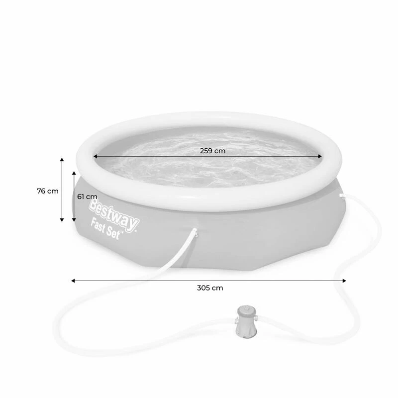 Bestway Piscine Gonflable Autoportante Bleue – Diamant 300 X 76 Cm - Hors Sol 4 Bestway Piscine Gonflable Autoportante Bleue – Diamant 300 X 76 Cm - Hors Sol – Image 4