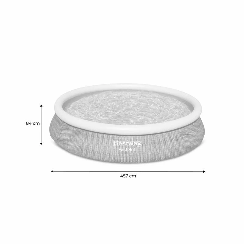 Bestway Piscine Gonflable Hors Sol Grise Ronde 457x84cm | Sweeek 5 Bestway Piscine Gonflable Hors Sol Grise Ronde 457x84cm | Sweeek – Image 5