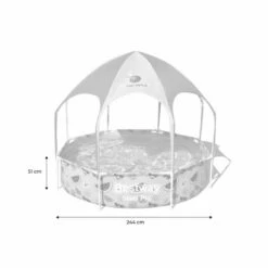 Bestway Piscine Hors Sol Avec Parasol Et Brumisateur Intégré | Sweeek -Bestway piscine hors sol avec parasol et brumisateur integre sweeek 2