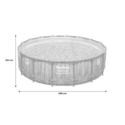 Bestway Piscine Hors Sol Hublots Intégrés 4,8mx1,22m Couleur Boislsweeek -Bestway piscine hors sol hublots integres 48mx122m couleur boislsweeek 4