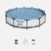 Bestway Piscine Tubulaire 3,6m Avec Pompe + Échelle | Sweeek