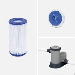 Bestway Piscine Tubulaire Hors Sol Vostok Grise , Rectangulaire 6x3m Avec Bâche -Bestway piscine tubulaire hors sol vostok grise rectangulaire 6x3m avec bache 4