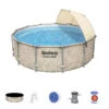 Bestway Piscine Tubulaire Power Steel Ronde 3,96 X 1,07 M