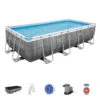 Bestway Piscine Tubulaire Rectangulaire Power Steel 5,49 X 2,74 X 1,22 M